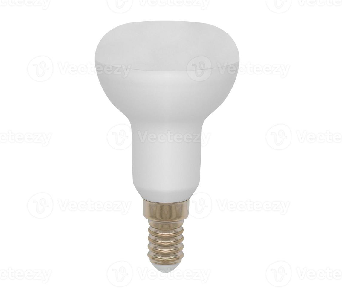 LED light bulb isolated on white background from side photo