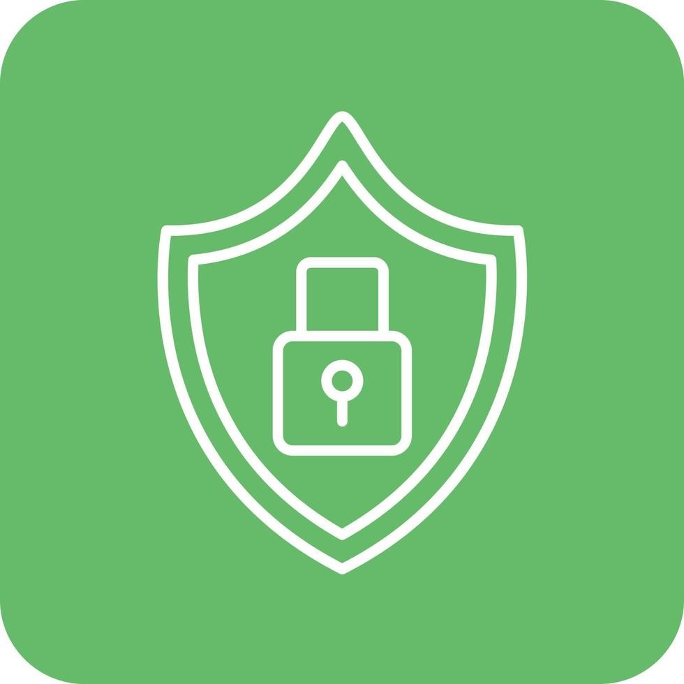 Lock Shield Line Round Corner Background Icons 14675506 Vector Art at