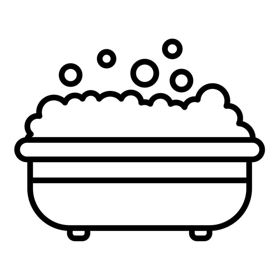 Bath Tub Line Icon vector