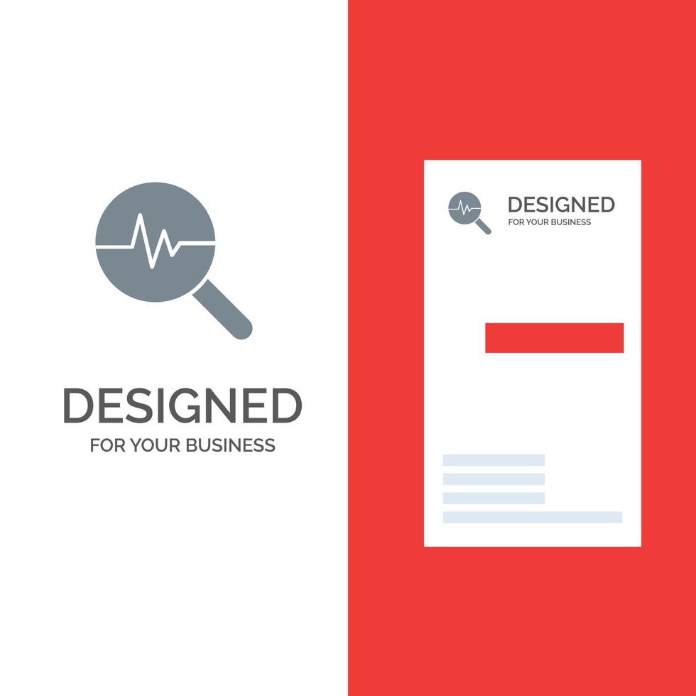 Graphic Info graphics Graph Search Chart Grey Logo Design and Business Card Template vector