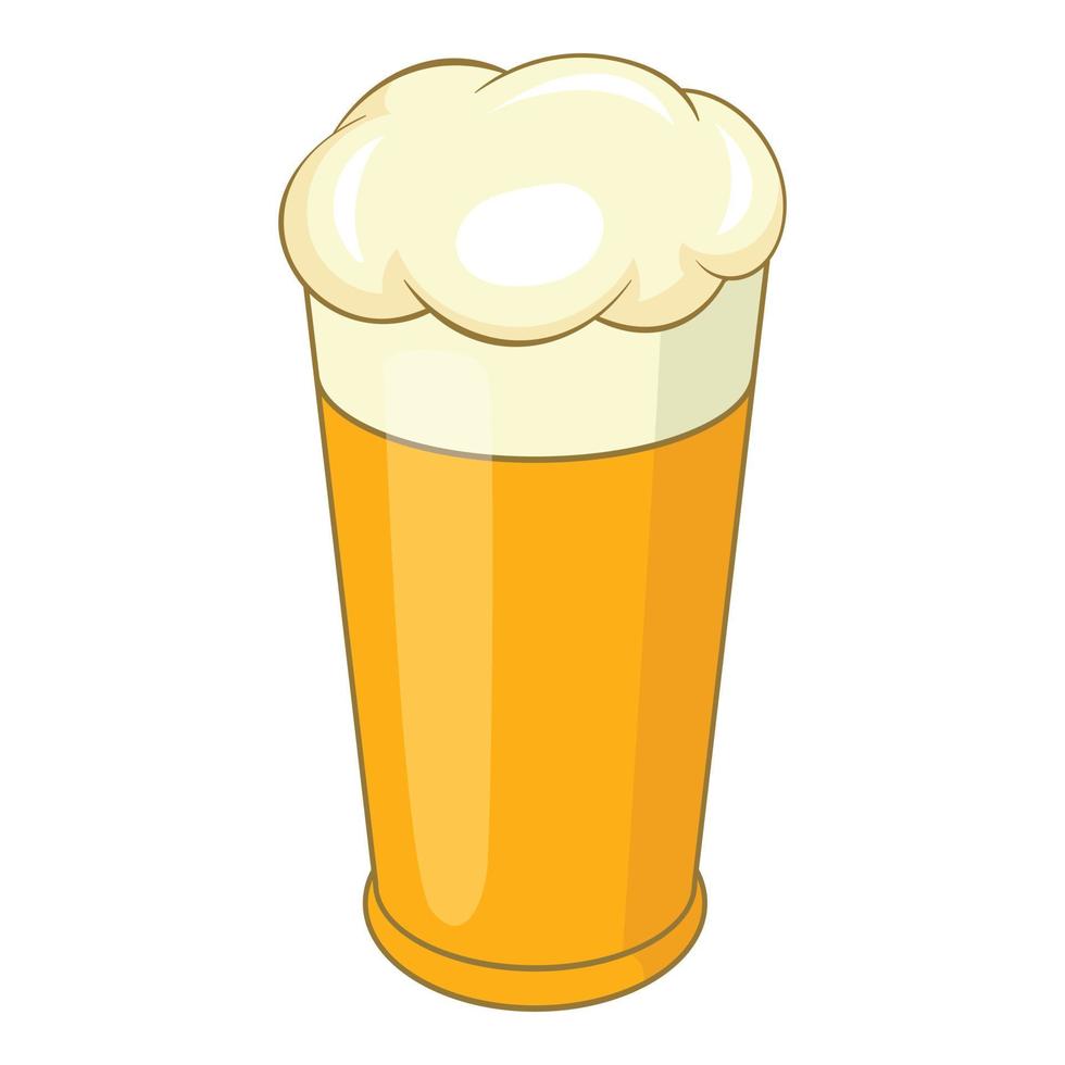 Swiss beer mug icon, cartoon style vector