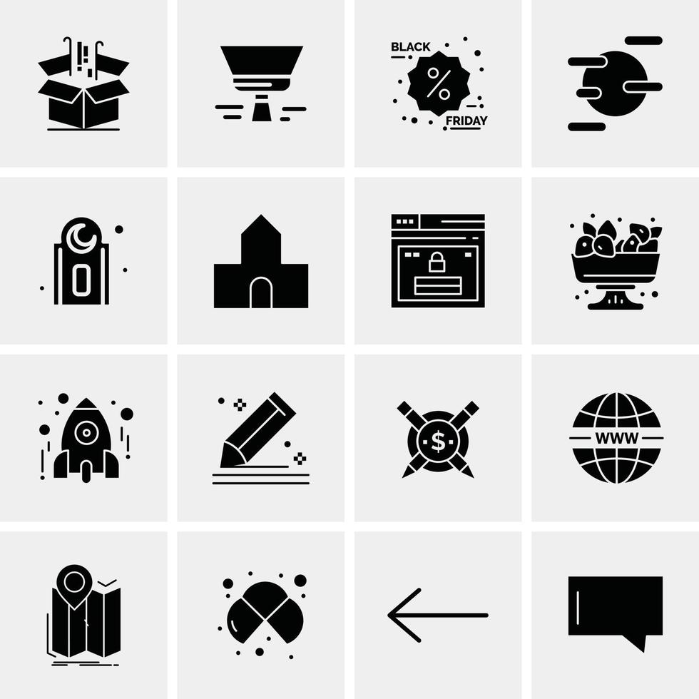 16 Business Universal Icons Vector Creative Icon Illustration to use in web and Mobile Related project