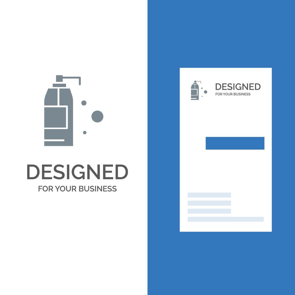 Cleaning Detergent Product Grey Logo Design and Business Card Template vector