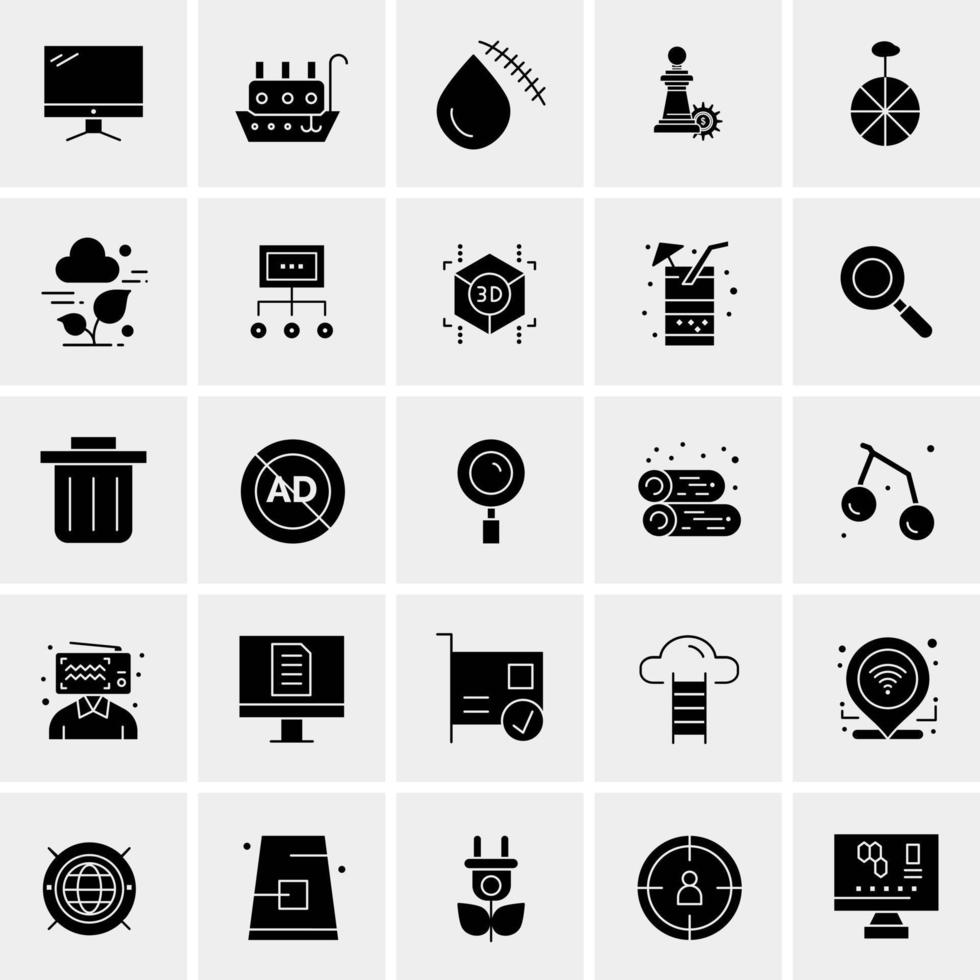 25 Universal Business Icons Vector Creative Icon Illustration to use in web and Mobile Related project