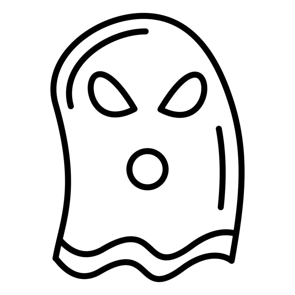 icono de línea fantasma vector