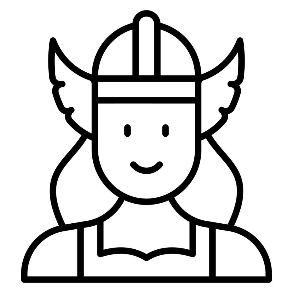 Valkyrie Line Icon vector
