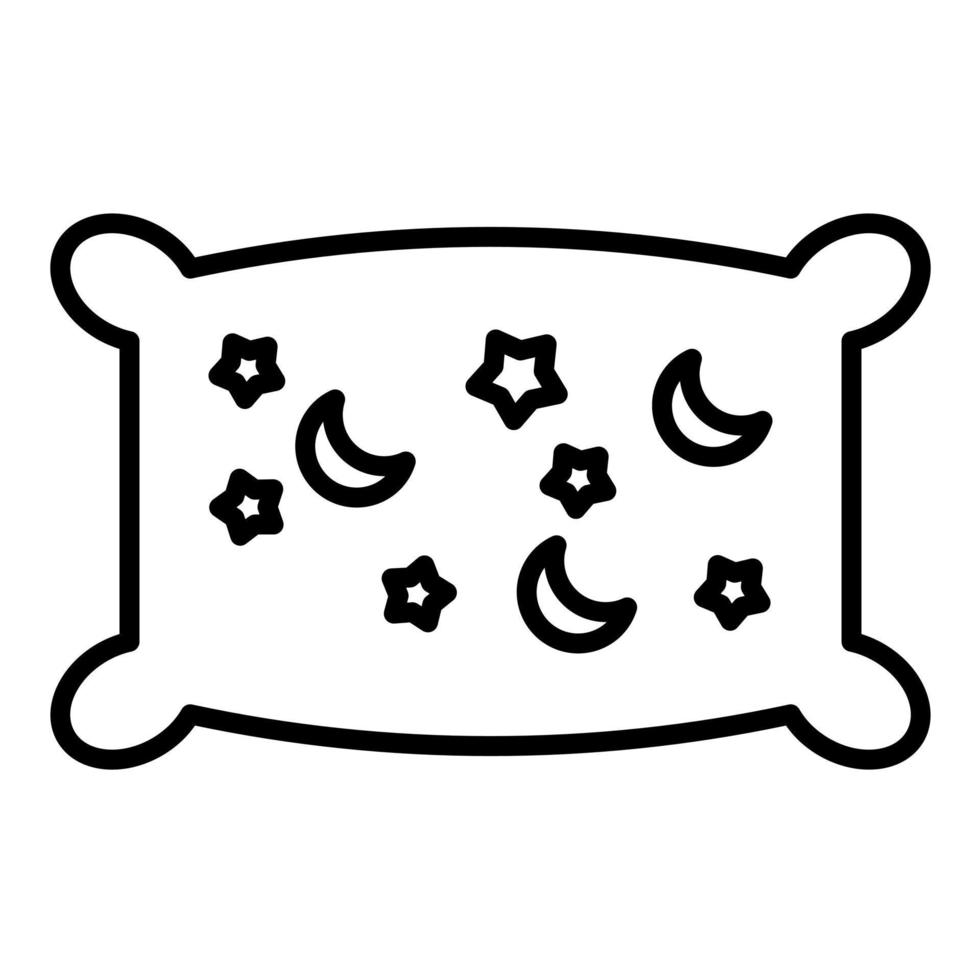 Baby Pillow Line Icon vector