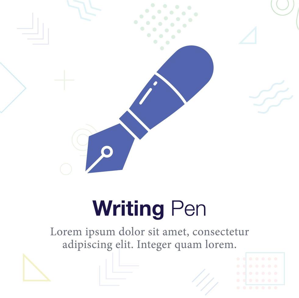 Writing Pen Vector illustration icon, Related to school and education