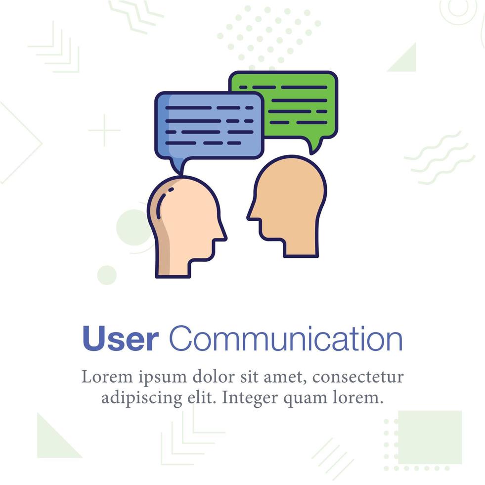 User Communication Vector illustration icon, Related to school and education