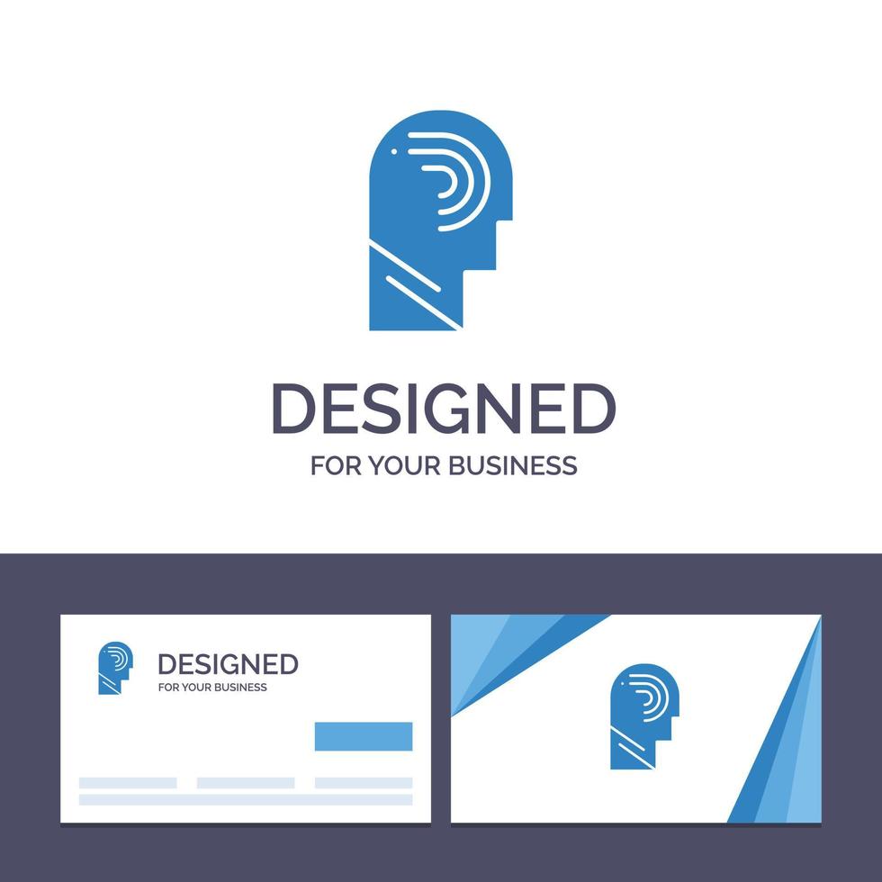 Creative Business Card and Logo template Access Human Manipulate Mind Switch Vector Illustration