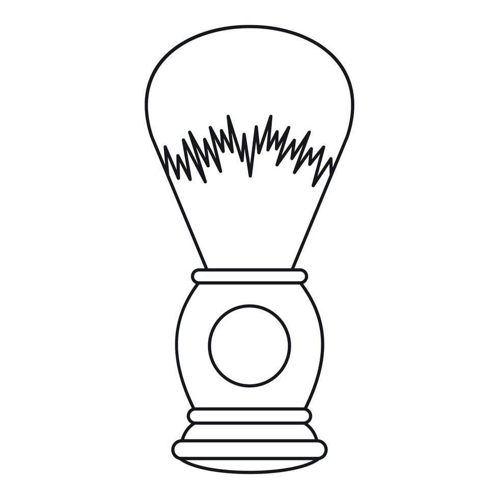 Shaving brush icon, outline style vector