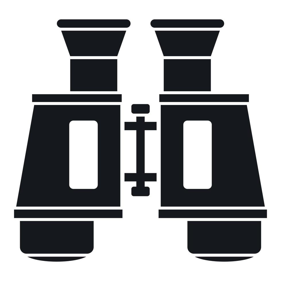 Binoculars icon, simple style vector