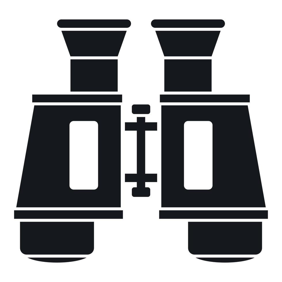 Binoculars icon, simple style vector