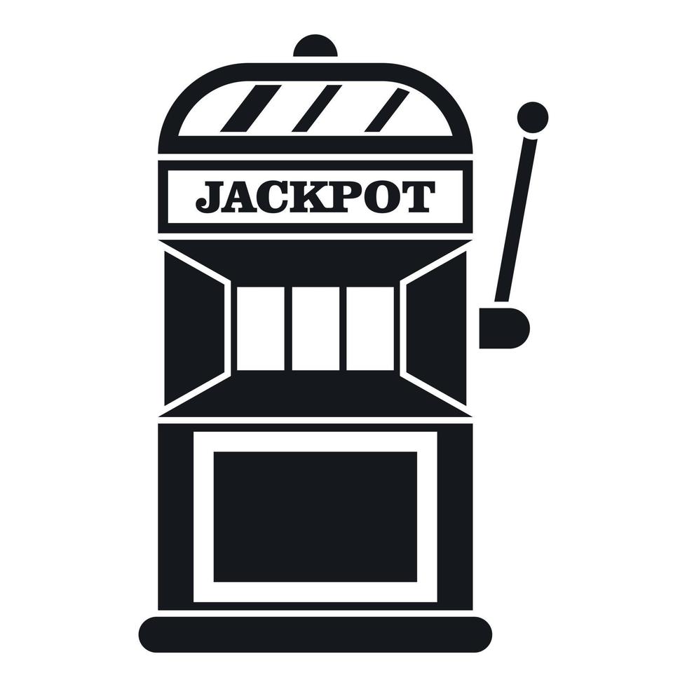 Gamble machine icon, simple style vector