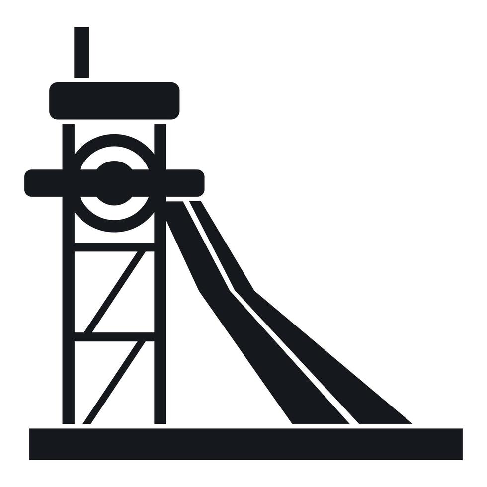 Equipment for washing rocks icon, simple style vector