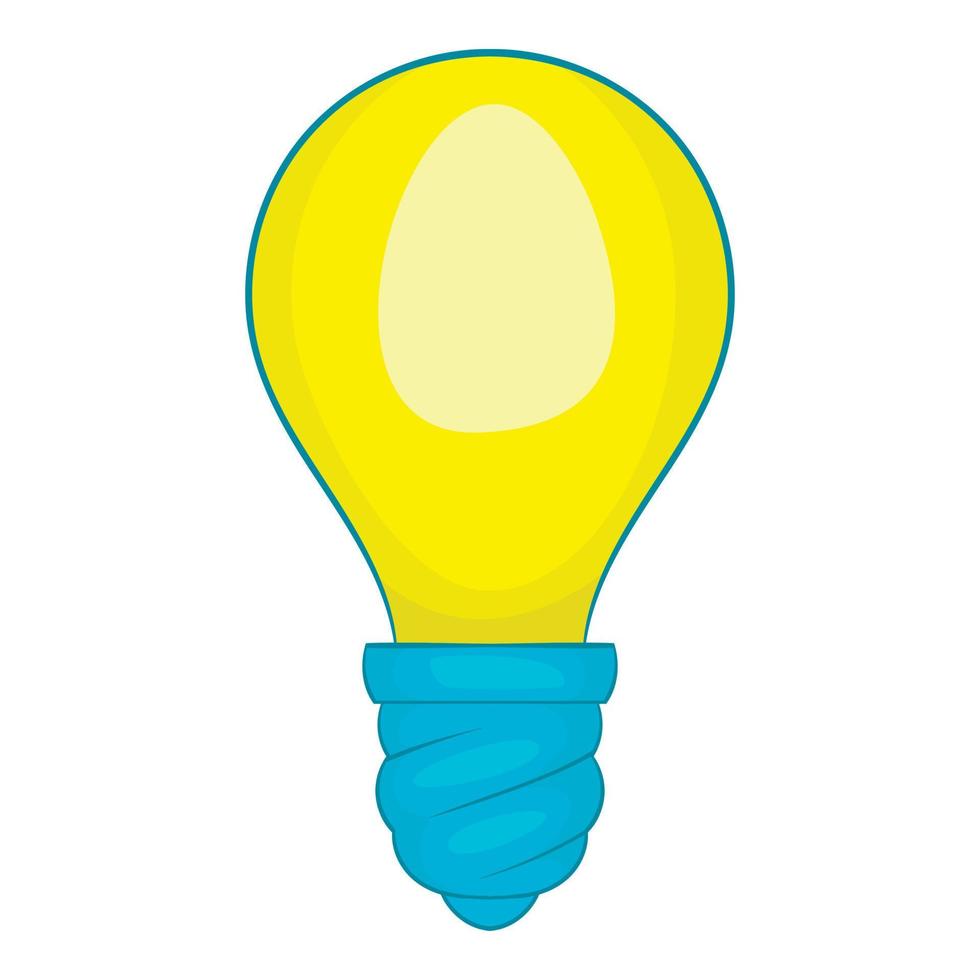 Lamp bulb icon, cartoon style vector