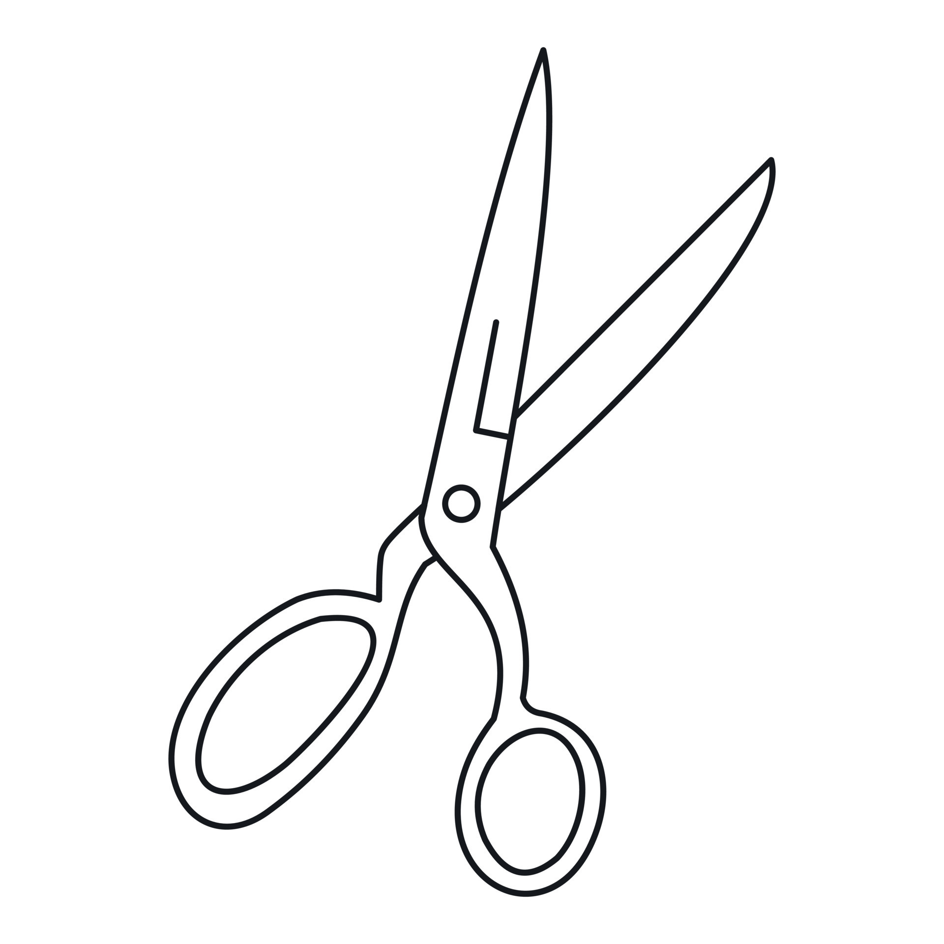 Sewing scissors icon, outline style 14676358 Vector Art at Vecteezy