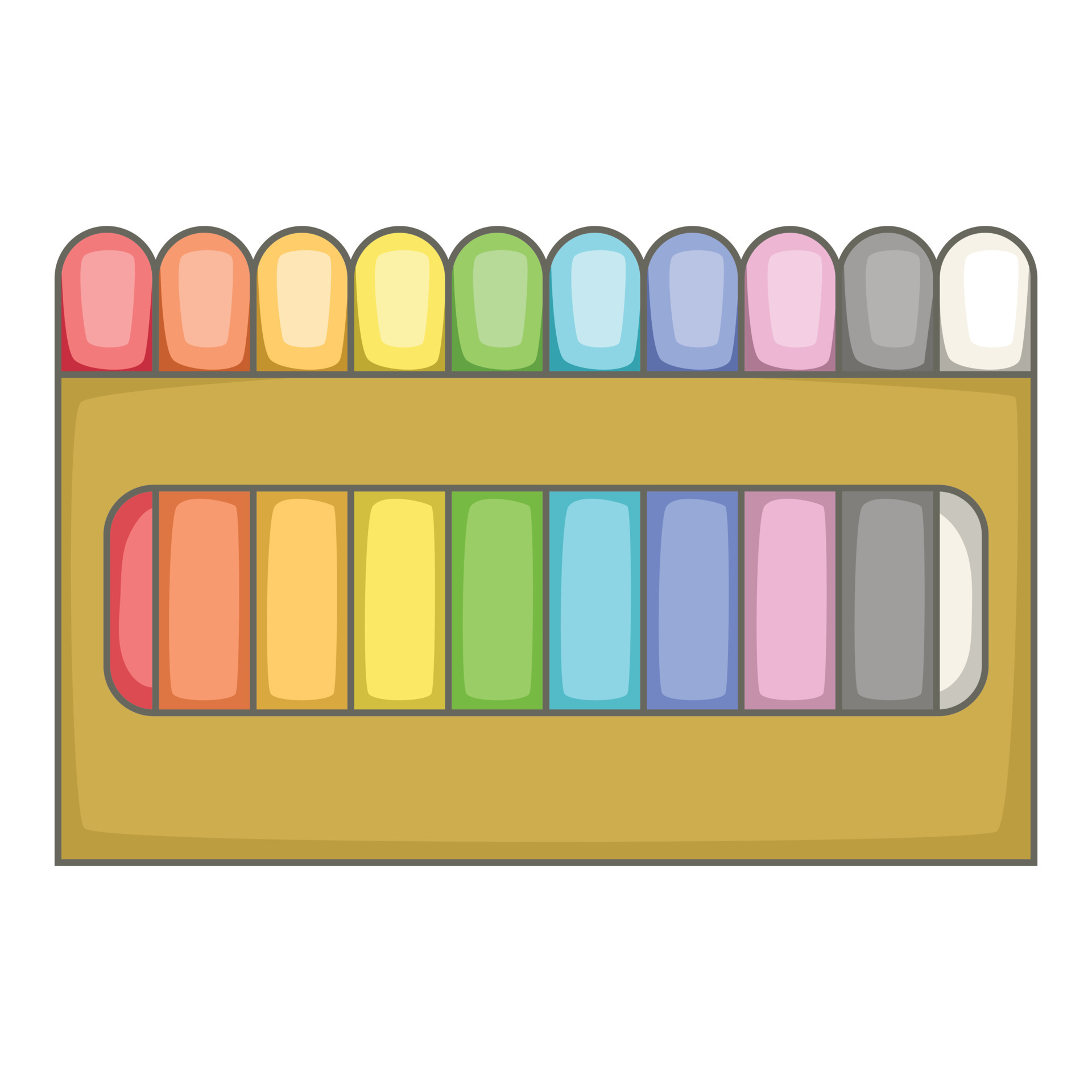 icono de conjunto de lápices de colores pastel, estilo de dibujos animados  14676362 Vector en Vecteezy