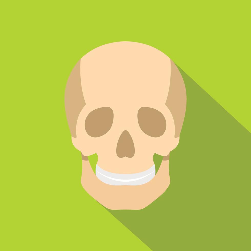 Skull icon, flat style vector