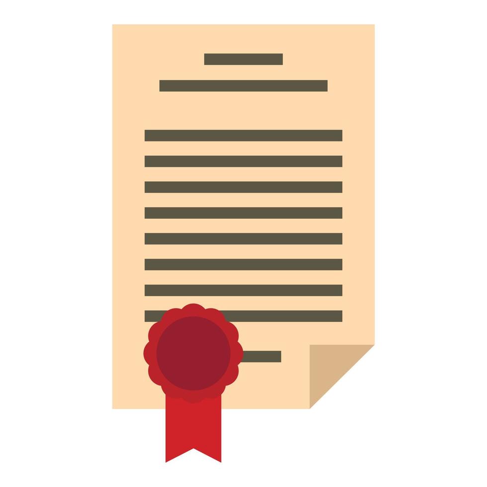 Paper sheet icon, flat style vector