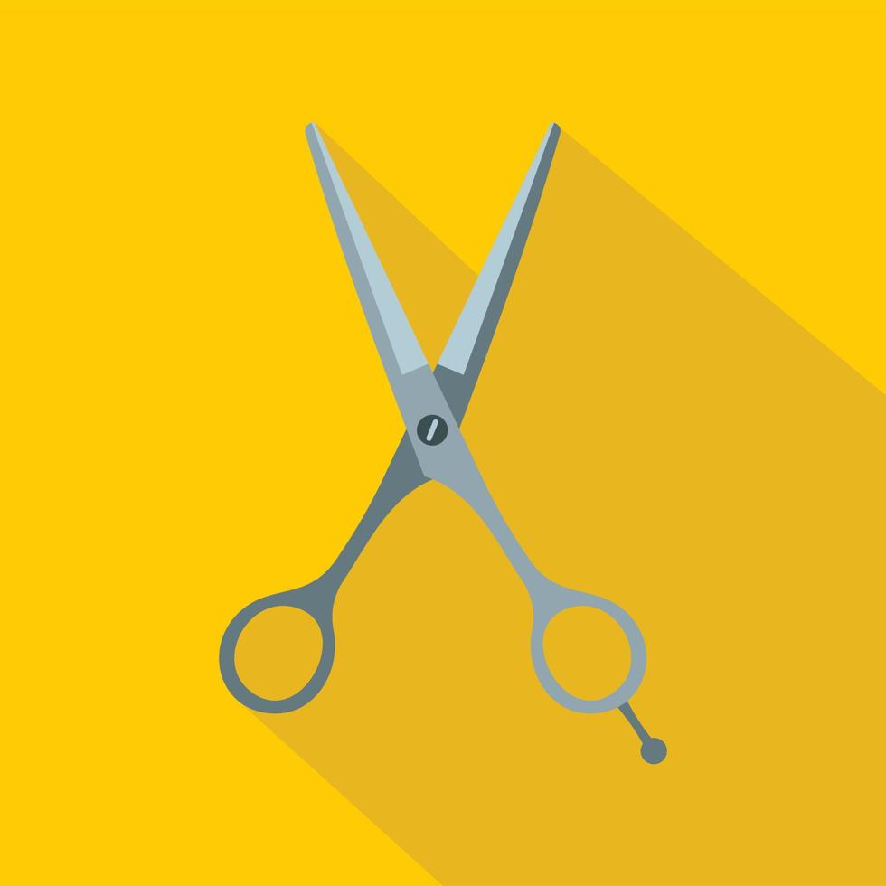 Hair cutting scissors icon, flat style 14676396 Vector Art at Vecteezy