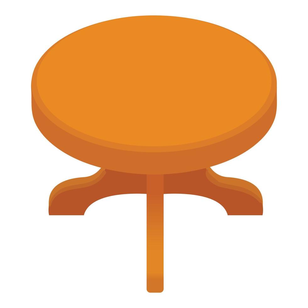 icono de mesa redonda, estilo de dibujos animados vector