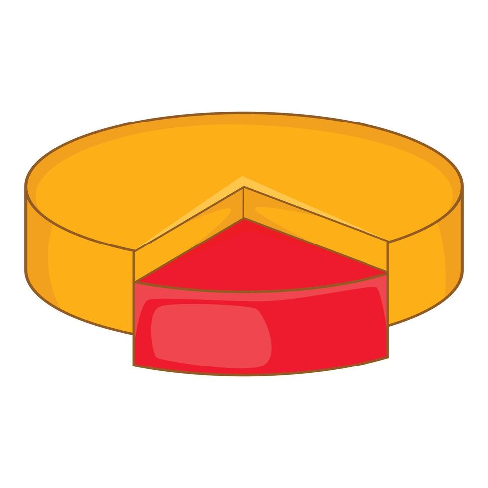 Business pie chart icon, cartoon style vector