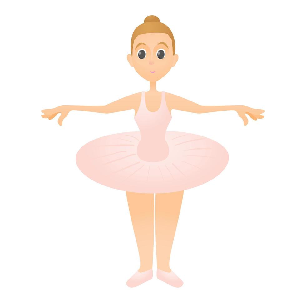 icono de pie de bailarina, tipo plano vector