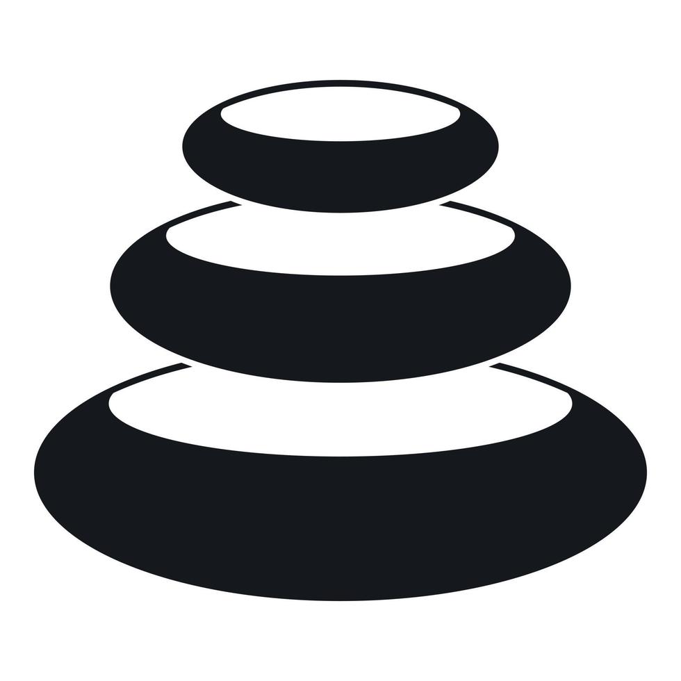 Stones for spa icon, simple style vector