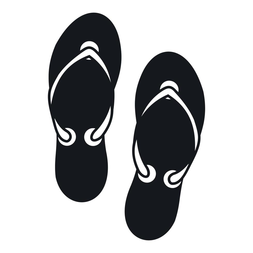 icono de sandalias flip flop, estilo simple vector