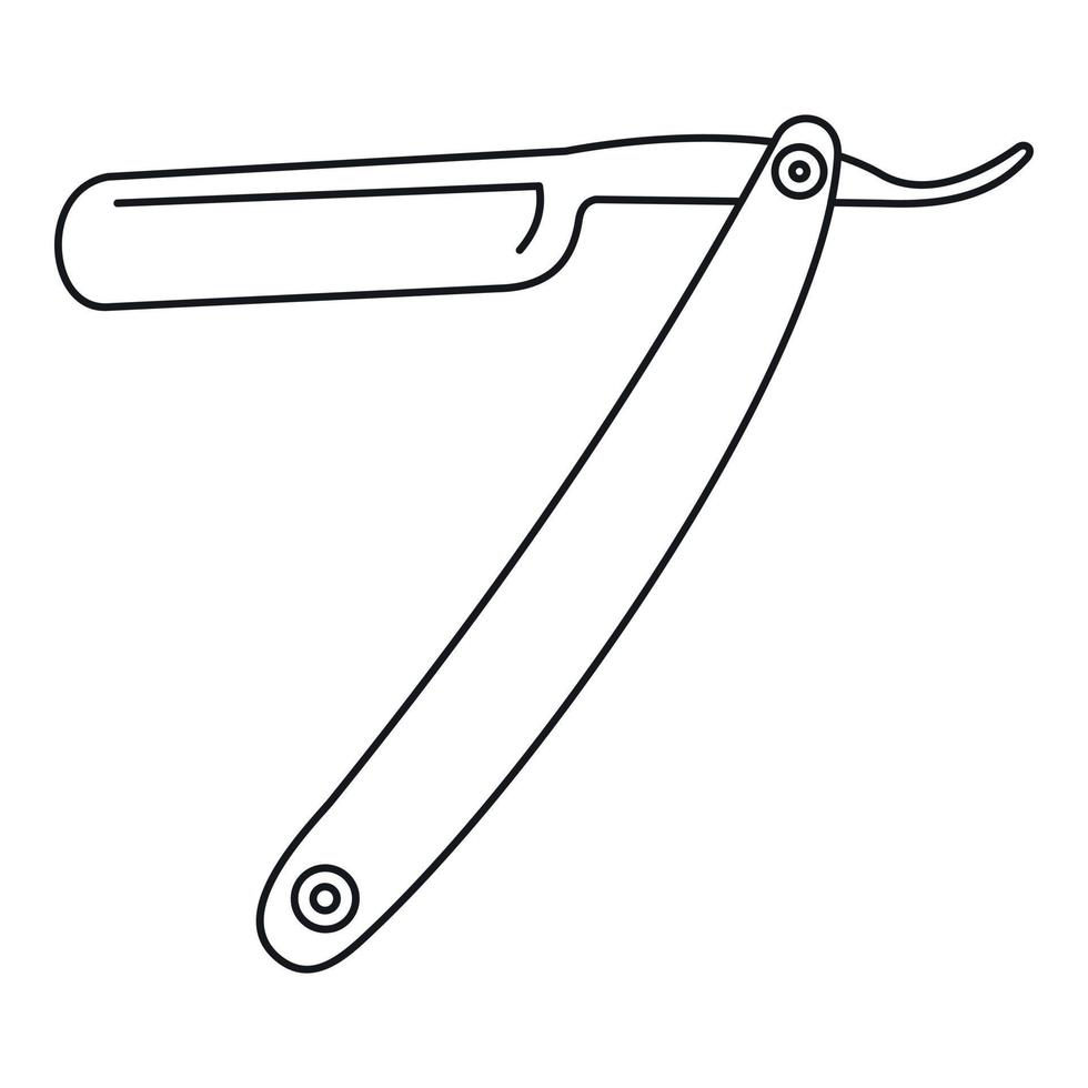 Razor blade icon, outline style vector