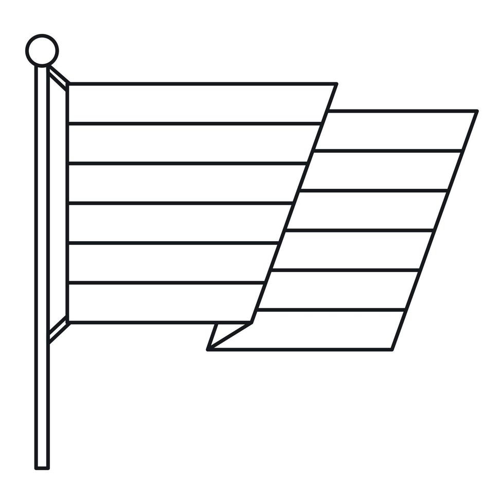icono de bandera lgbt, estilo de esquema vector