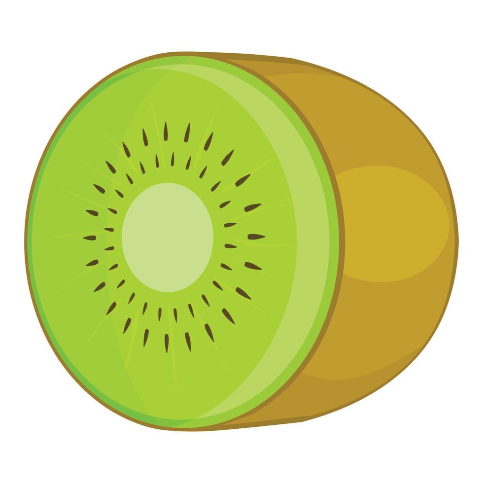 Kiwi icon, cartoon style vector