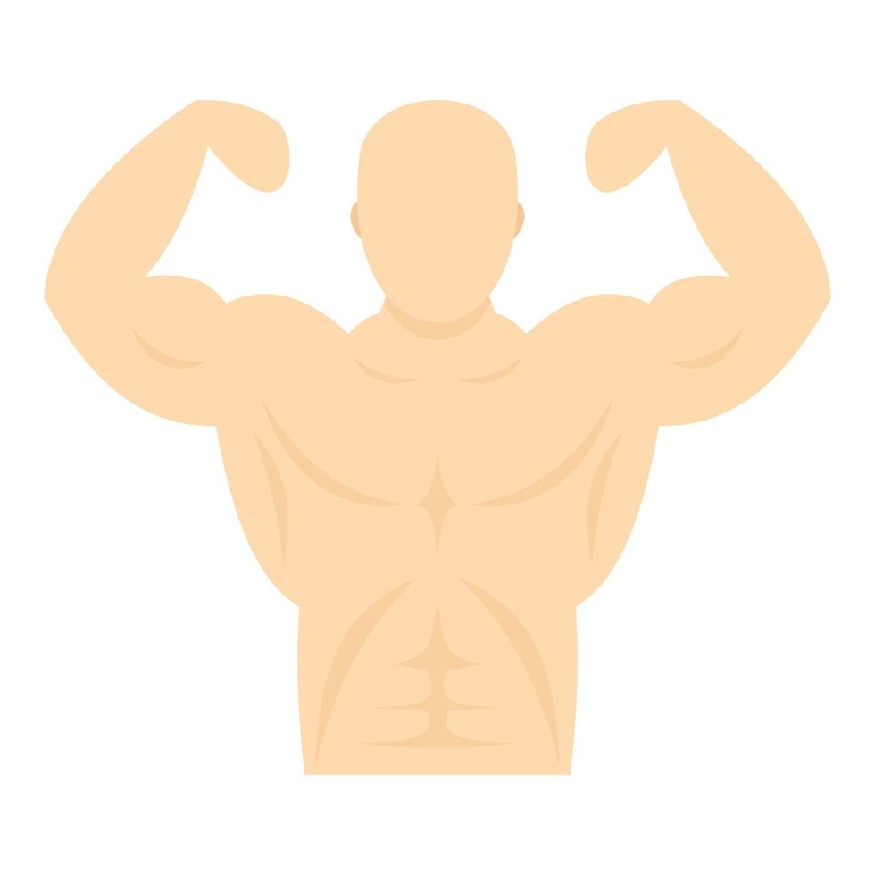 Athlete icon, flat style vector