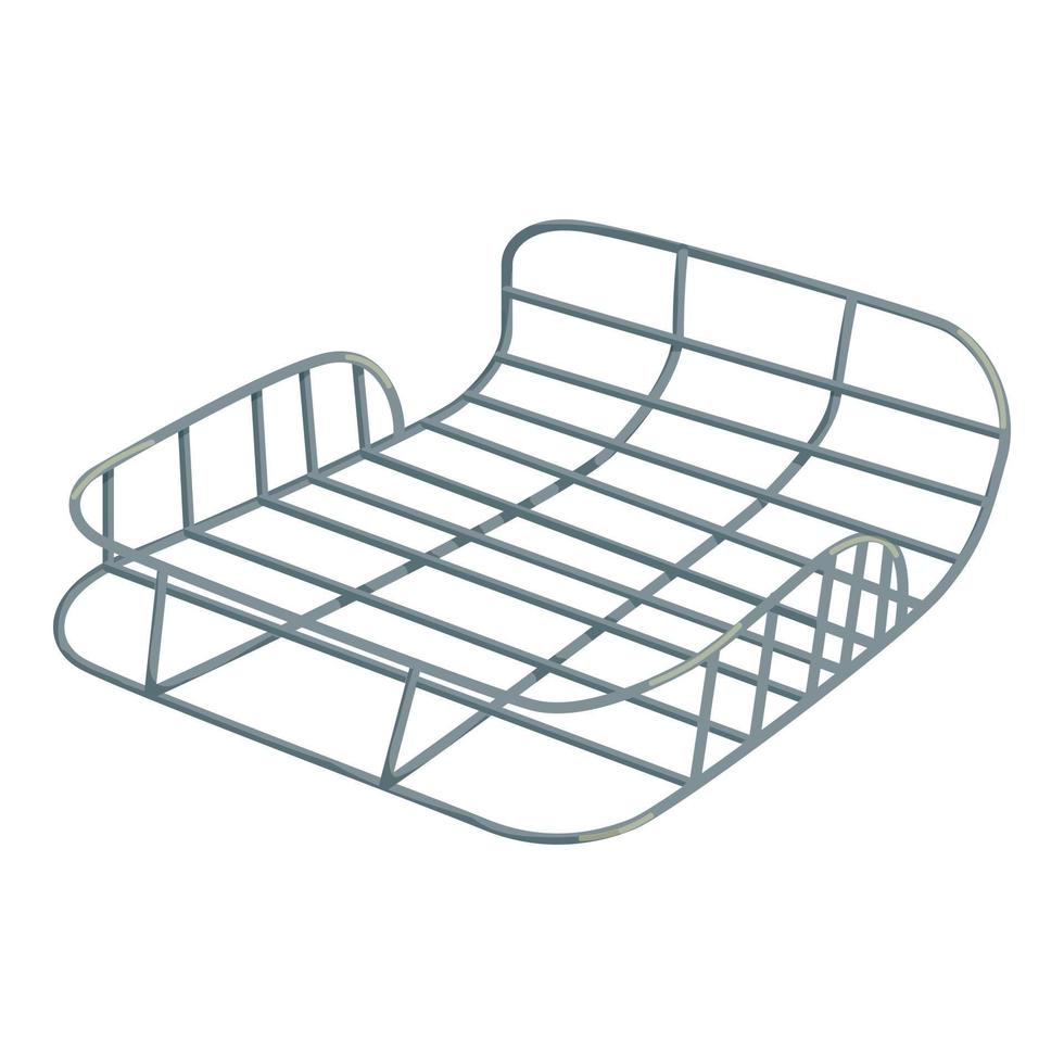 Bike luggage carrier icon, isometric style vector