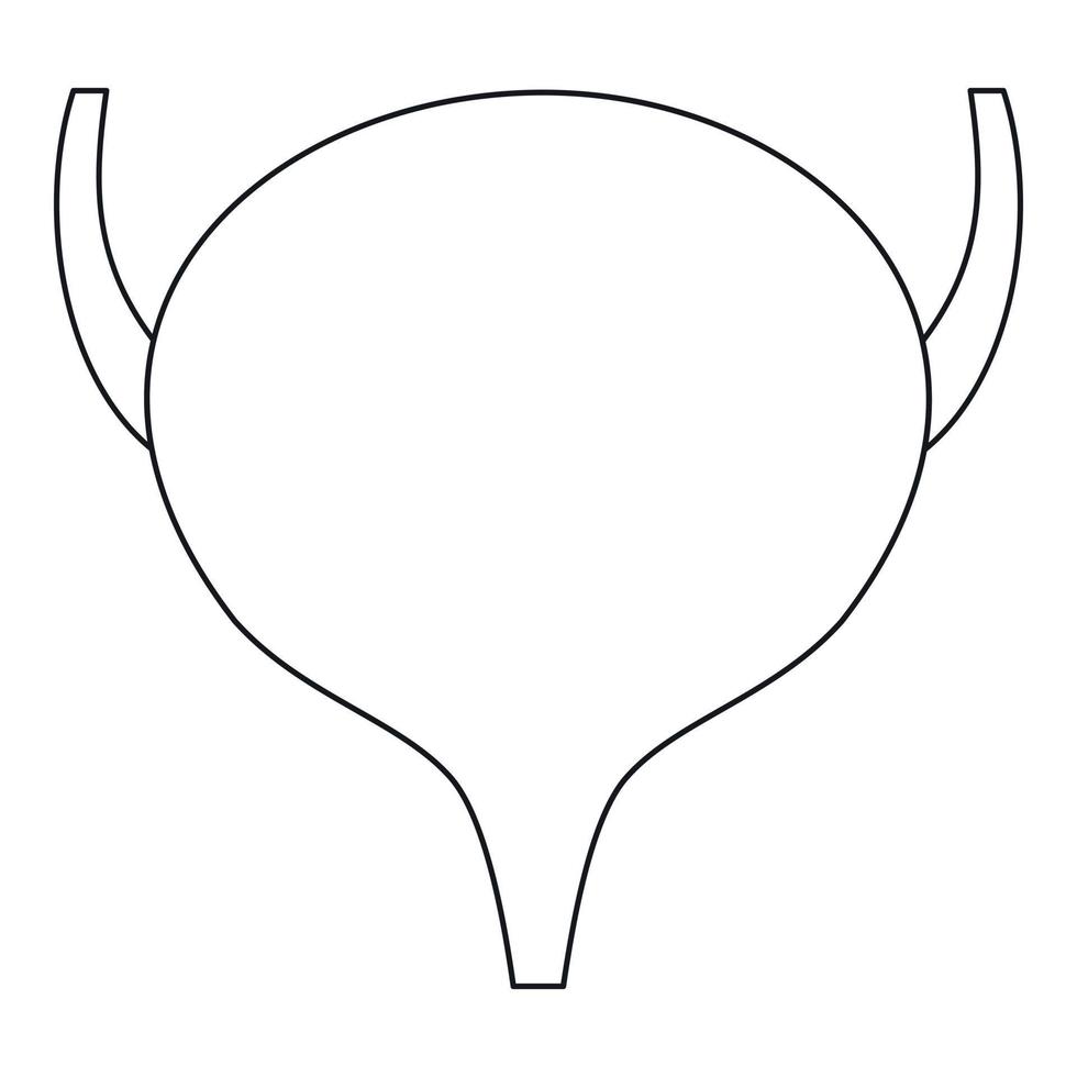 Bladder icon, outline style vector