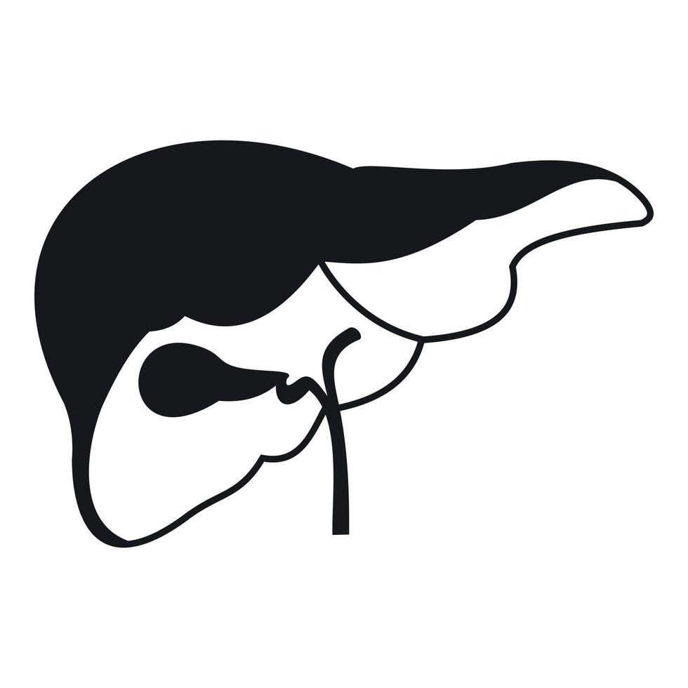 Liver icon, simple style vector