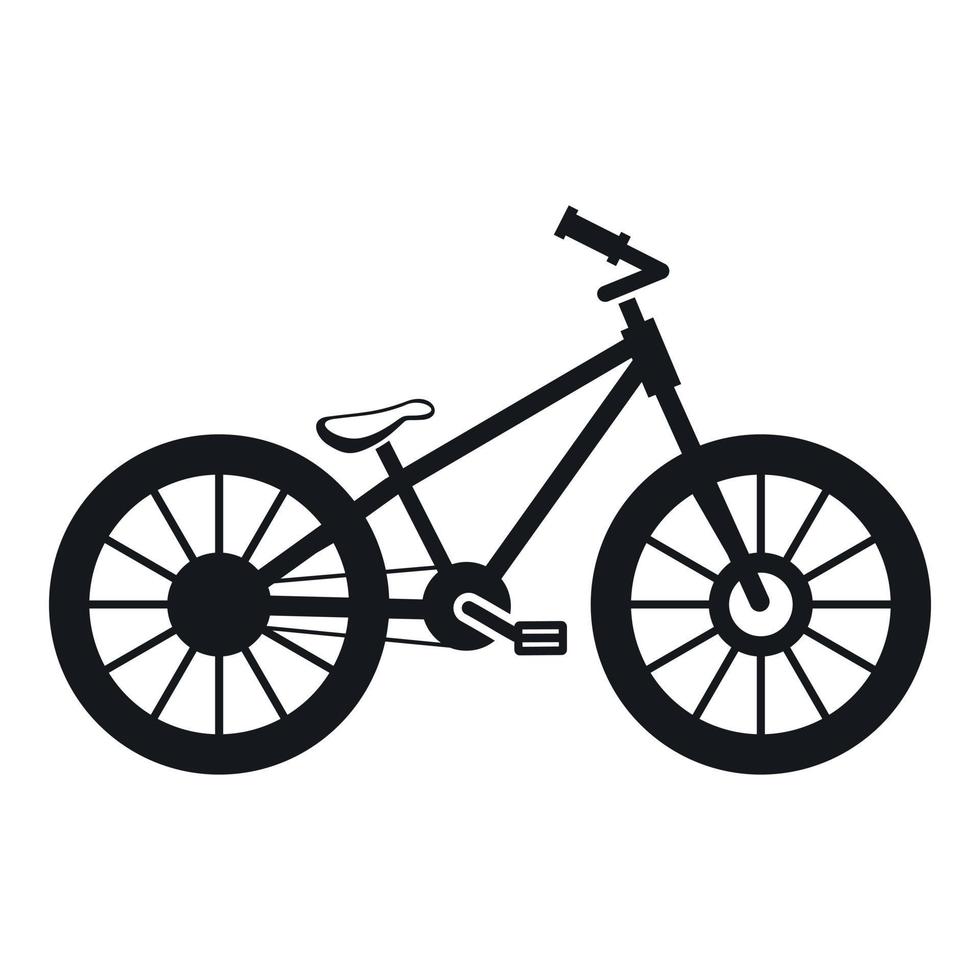Bike icon, simple style vector
