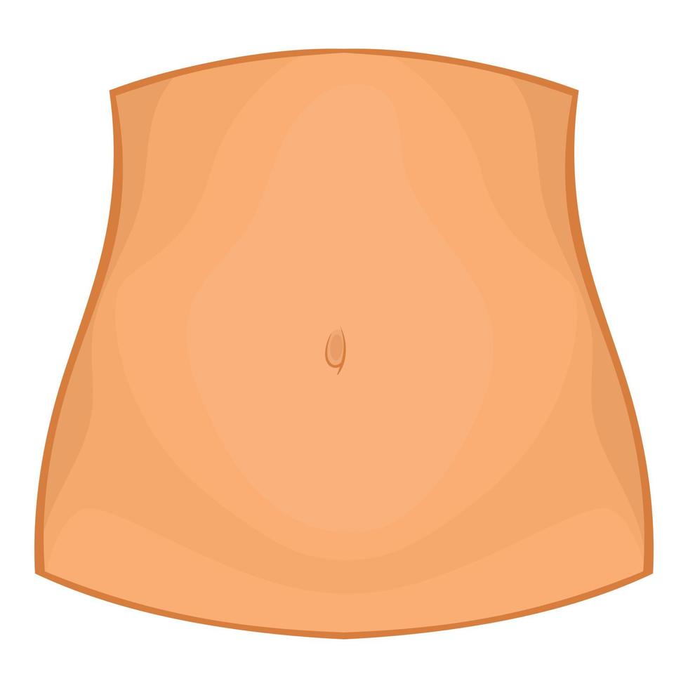 Female belly icon, cartoon style vector