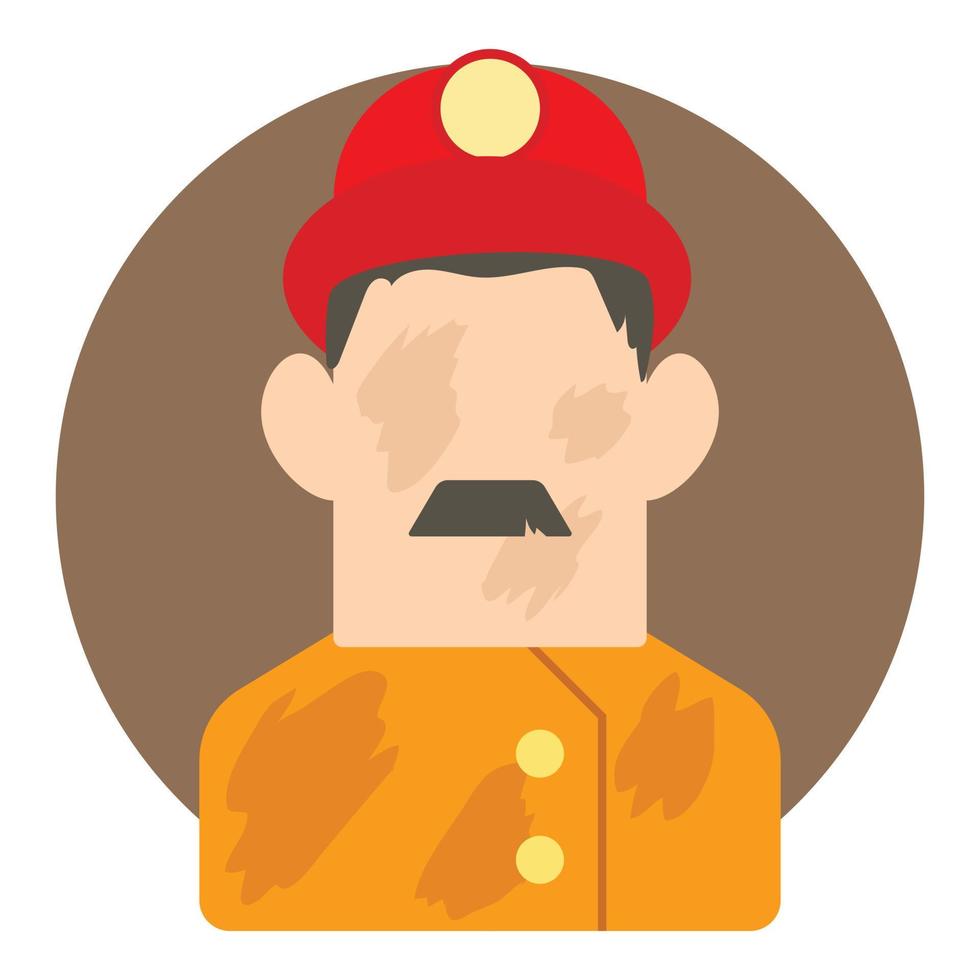 Fireman icon, flat style vector