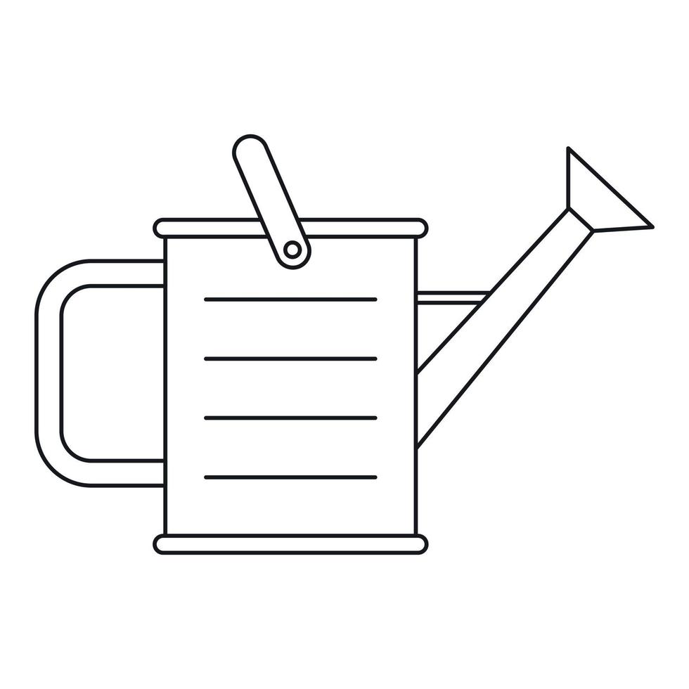 Watering can icon, outline style vector