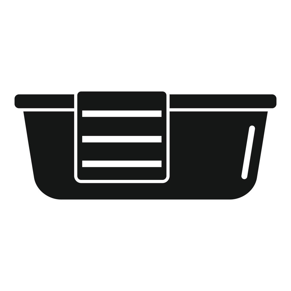 Washing basin icon, simple style vector