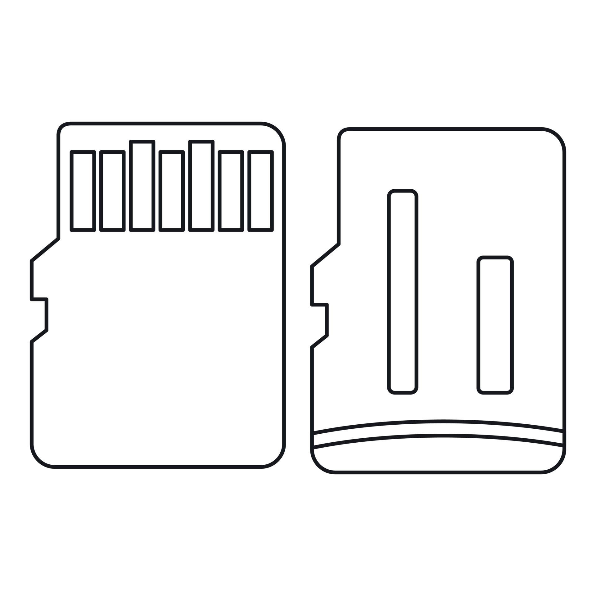 Memory card outline icon. linear style sign for mobile concept and