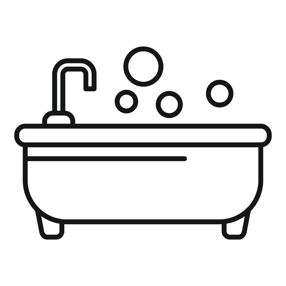 Aromatic jacuzzi icon, outline style vector