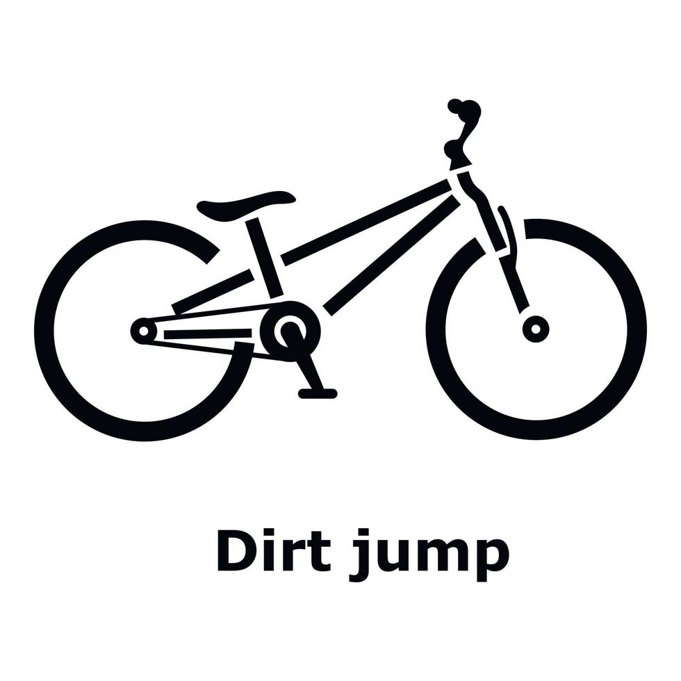 icono de bicicleta de salto de tierra, estilo simple vector