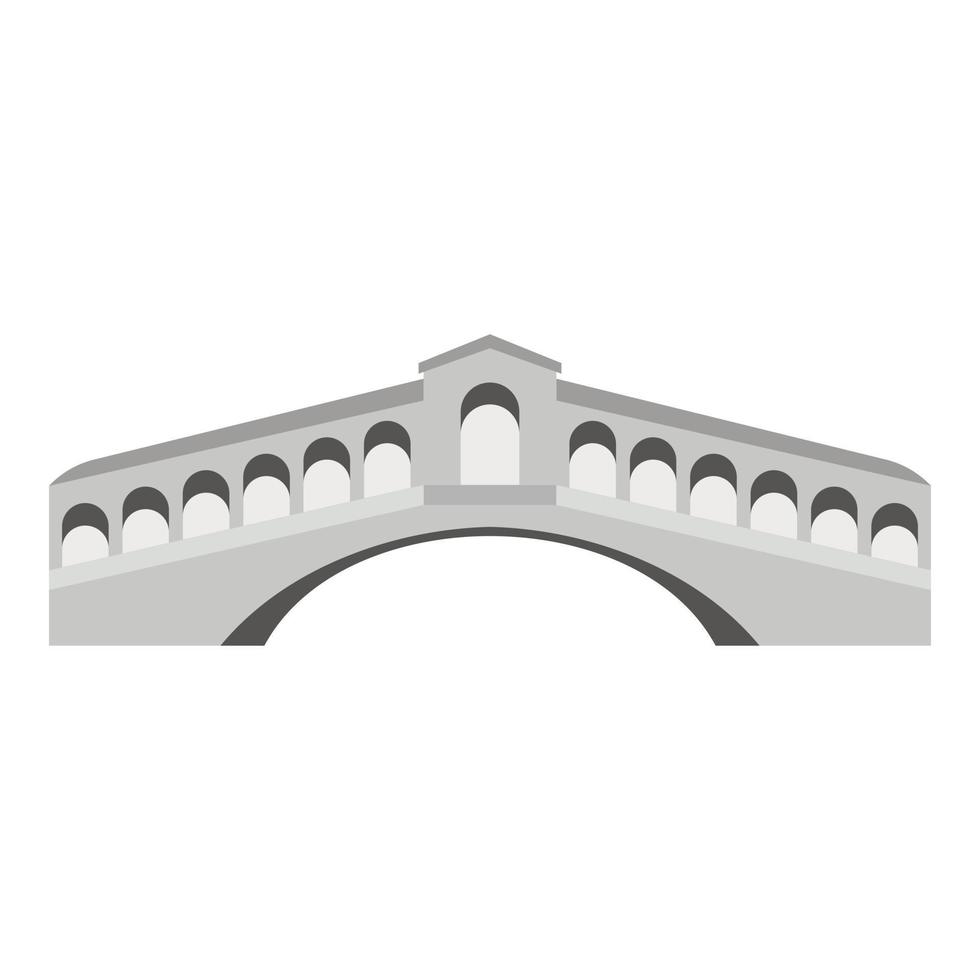 Bridge icon, flat style vector