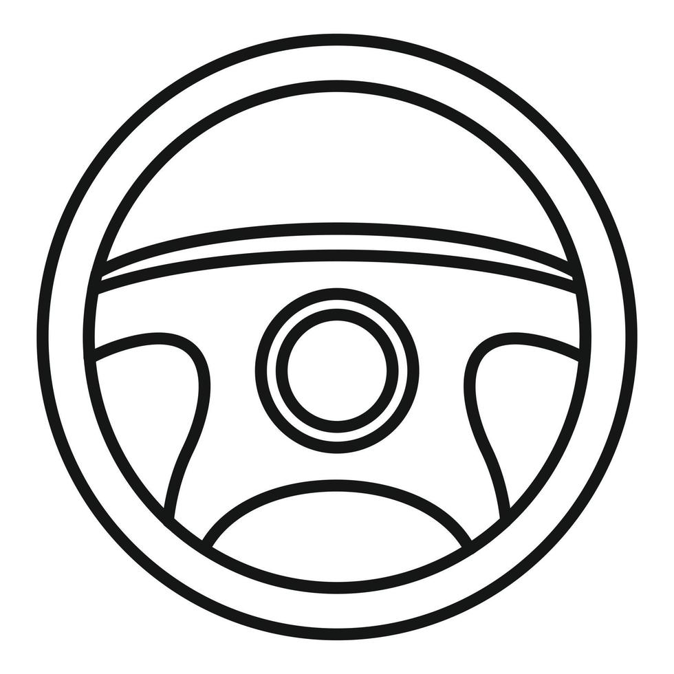 Tuning steering wheel icon, outline style vector