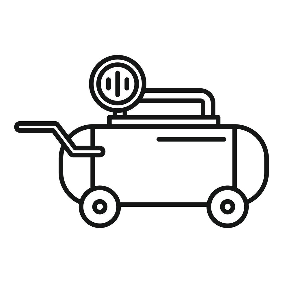 Tool air compressor icon, outline style vector