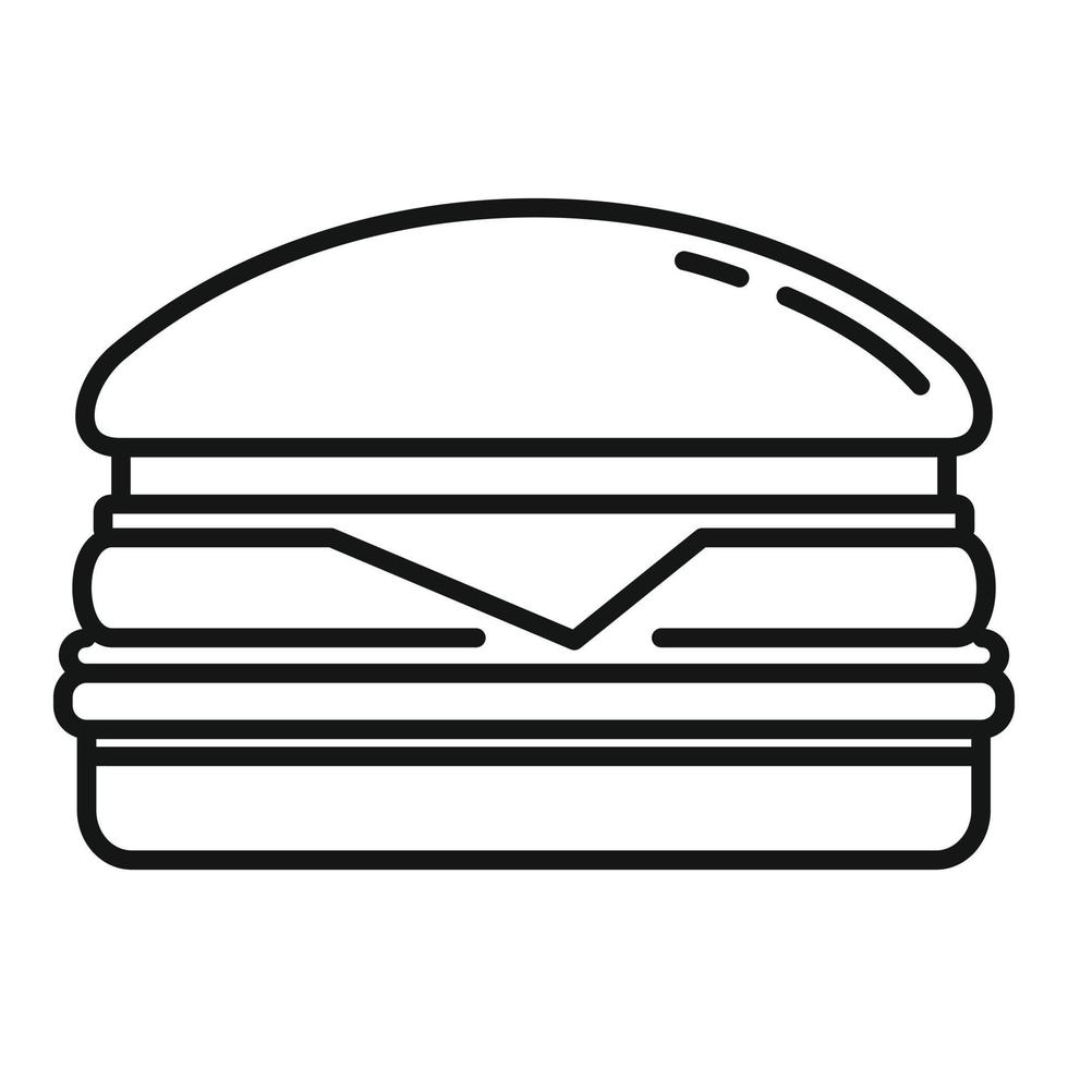 Eco burger icon, outline style vector