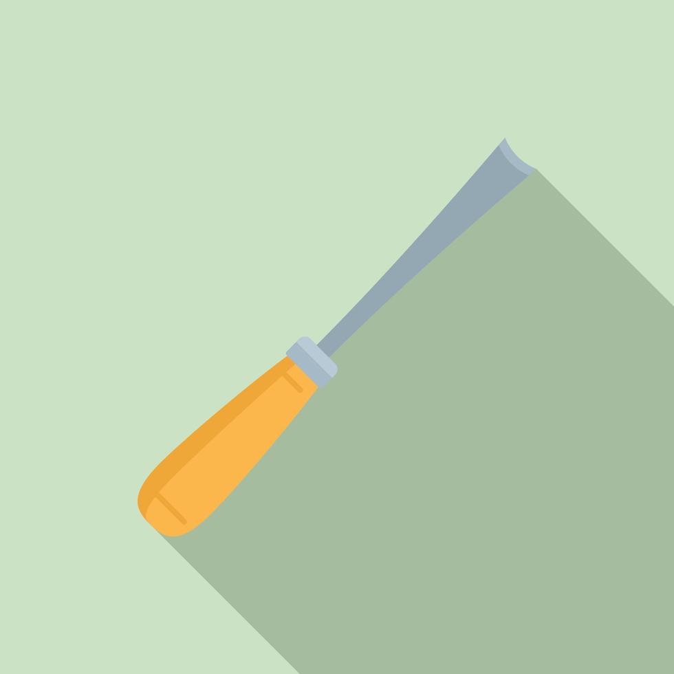 Round chisel icon, flat style vector